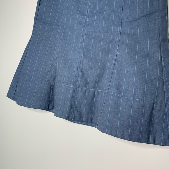 Marc Jacobs Blue Pinstripe Skirt with Flare - Picture 4 of 7